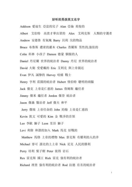 外國(guó)男孩名字(哪個(gè)最適合我的寶貝)