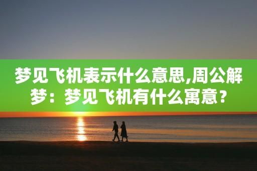 夢見錯(cuò)過飛機(jī)(是不是意味著我要抓住下一個(gè)機(jī)會(huì))