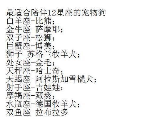 天蝎座和什么星座最配星座狗(聽說跟狗狗也挺搭)