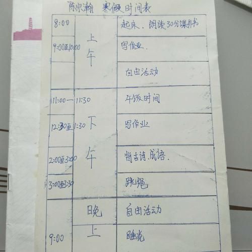 寒假生活記錄表( 有什么遺憾嗎)